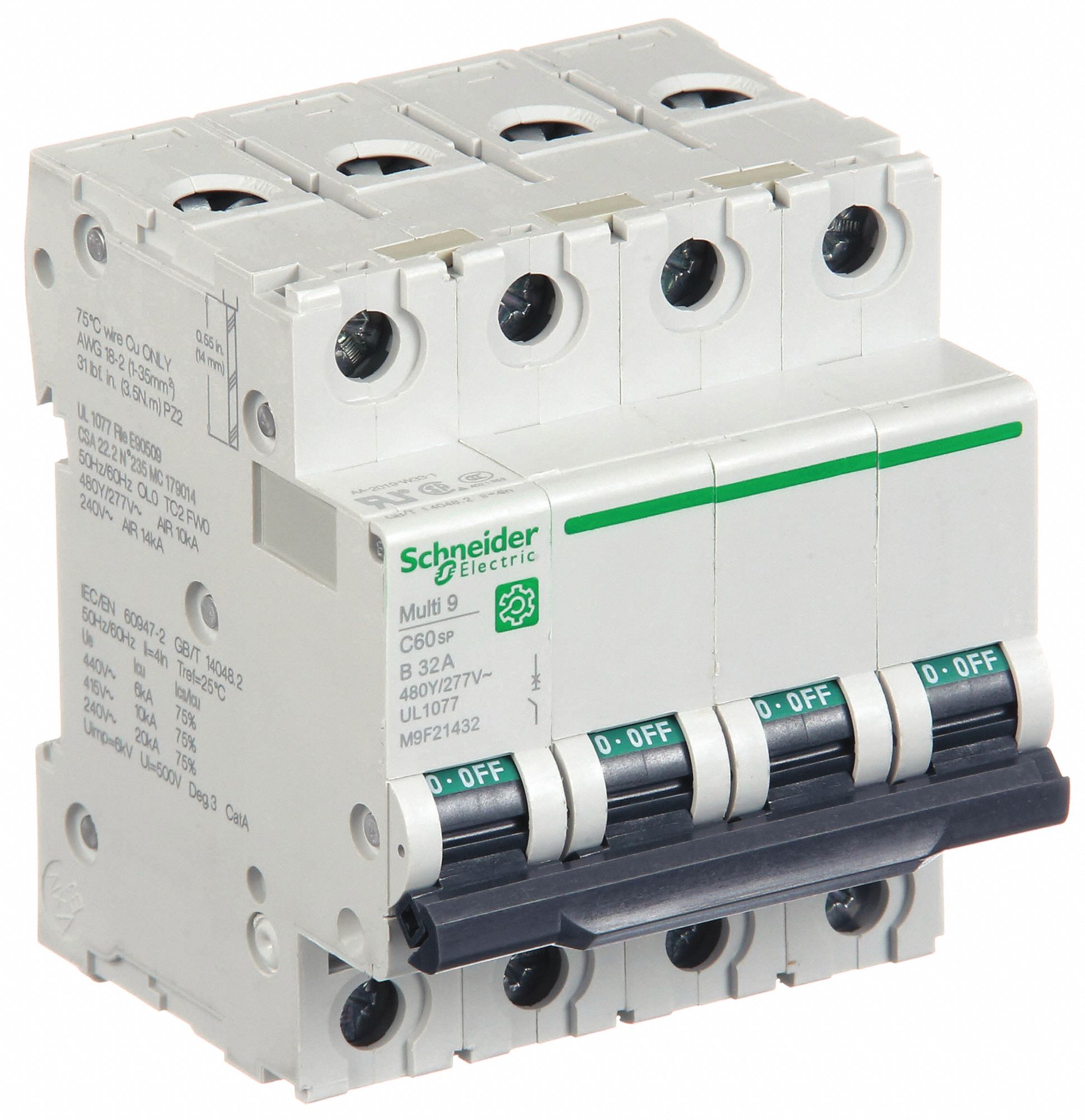 IEC Supplementary Protector: 32 A Amps, 14kA at 240V AC, Screw Clamp, B