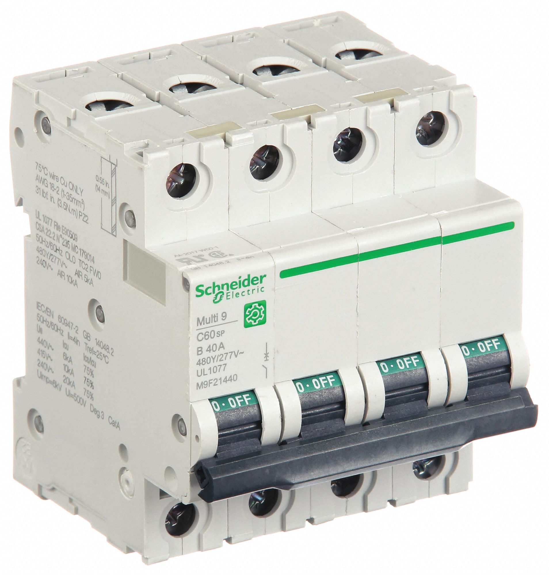 IEC Supplementary Protector: 40 A Amps, 10kA at 240V AC, Screw Clamp, B