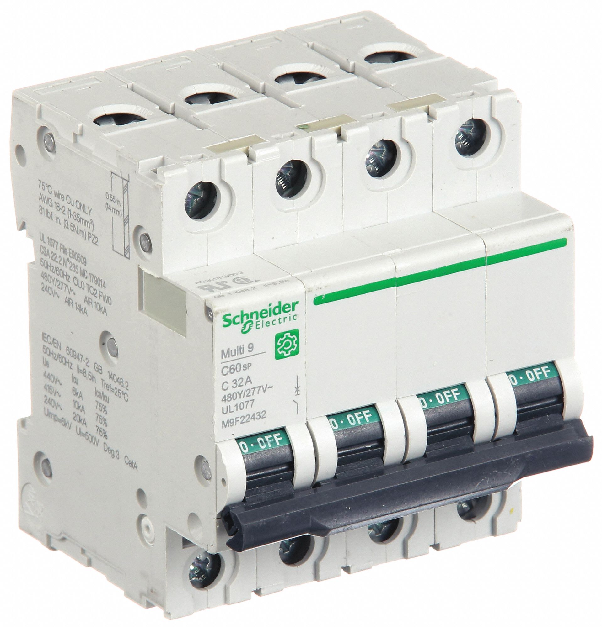 IEC Supplementary Protector: 32 A Amps, 14kA at 240V AC, Screw Clamp, C