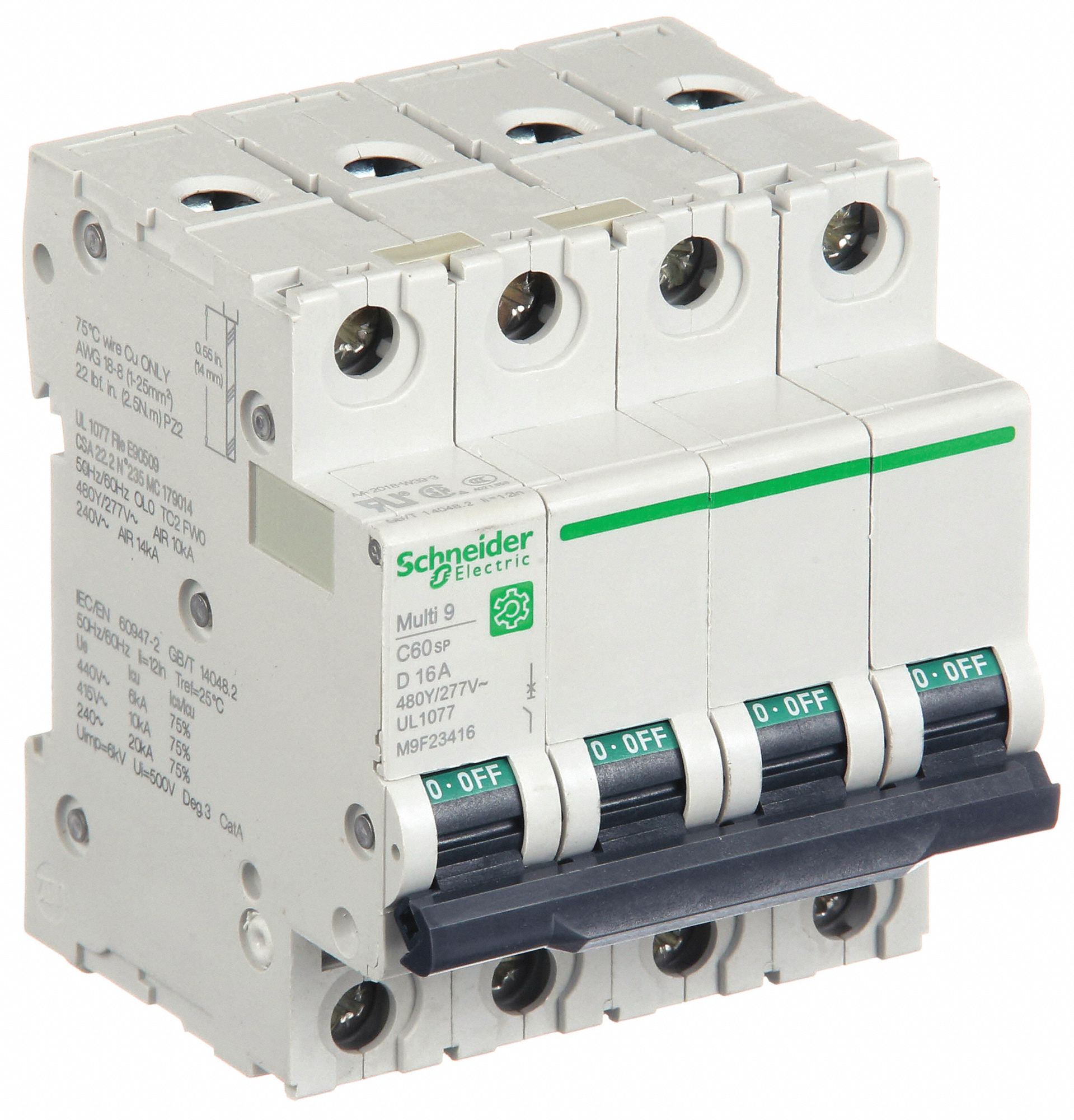 IEC Supplementary Protector: 16 A Amps, 14kA at 240V AC, Screw Clamp, D