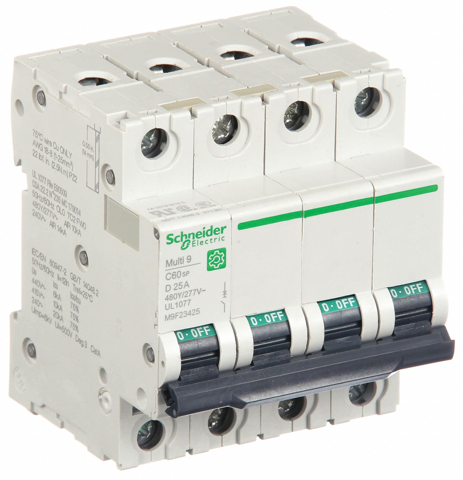 IEC Supplementary Protector: 25 A Amps, 14kA at 240V AC, Screw Clamp, D