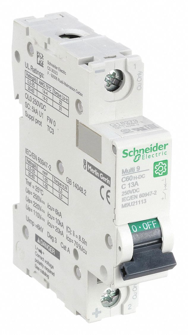 IEC Supplementary Protector: 13 A Amps, 250V DC, 5kA at 250V DC, Screw Clamp, C