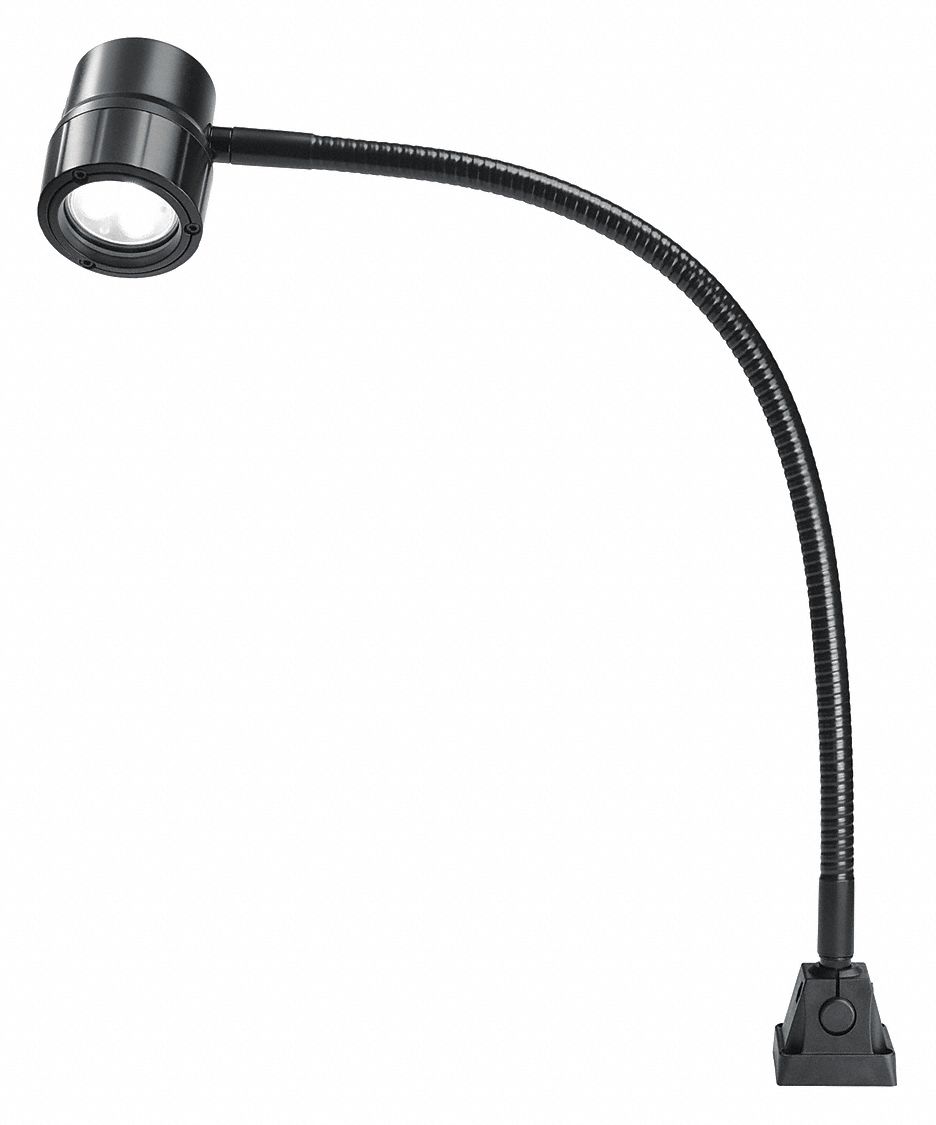 TASK LIGHT, GOOSENECK, LED, 490 LUMENS, 5000K, SCREW-DOWN BASE, 22 TO 26V DC