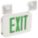 LED EXIT SIGN, EMERGENCY LIGHTS, WHITE, 2 FACES, GREEN, CEILING/WALL, NI-CD, SQUARE