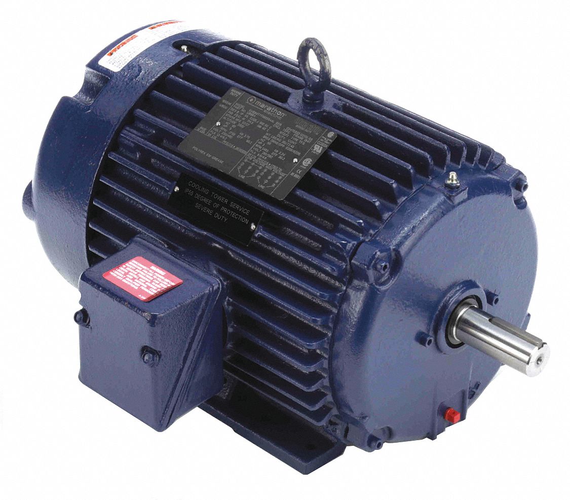 Cooling Tower Motor: F1 Conduit Box Position, 7 1/2 hp Horsepower, 1, 765 RPM RPM