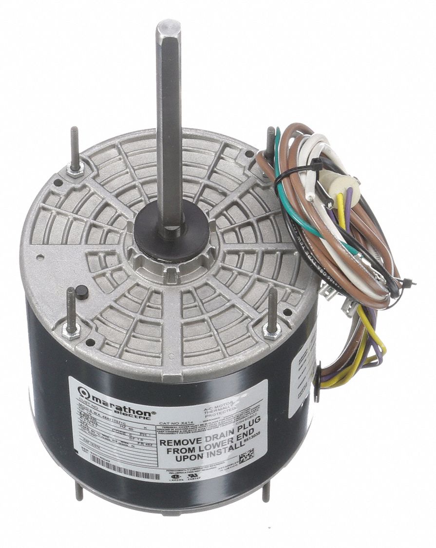 1 2 Hp Condenser Fan Motor Permanent Split Capacitor 1075 Nameplate Rpm 208 230 Voltage Frame 48y