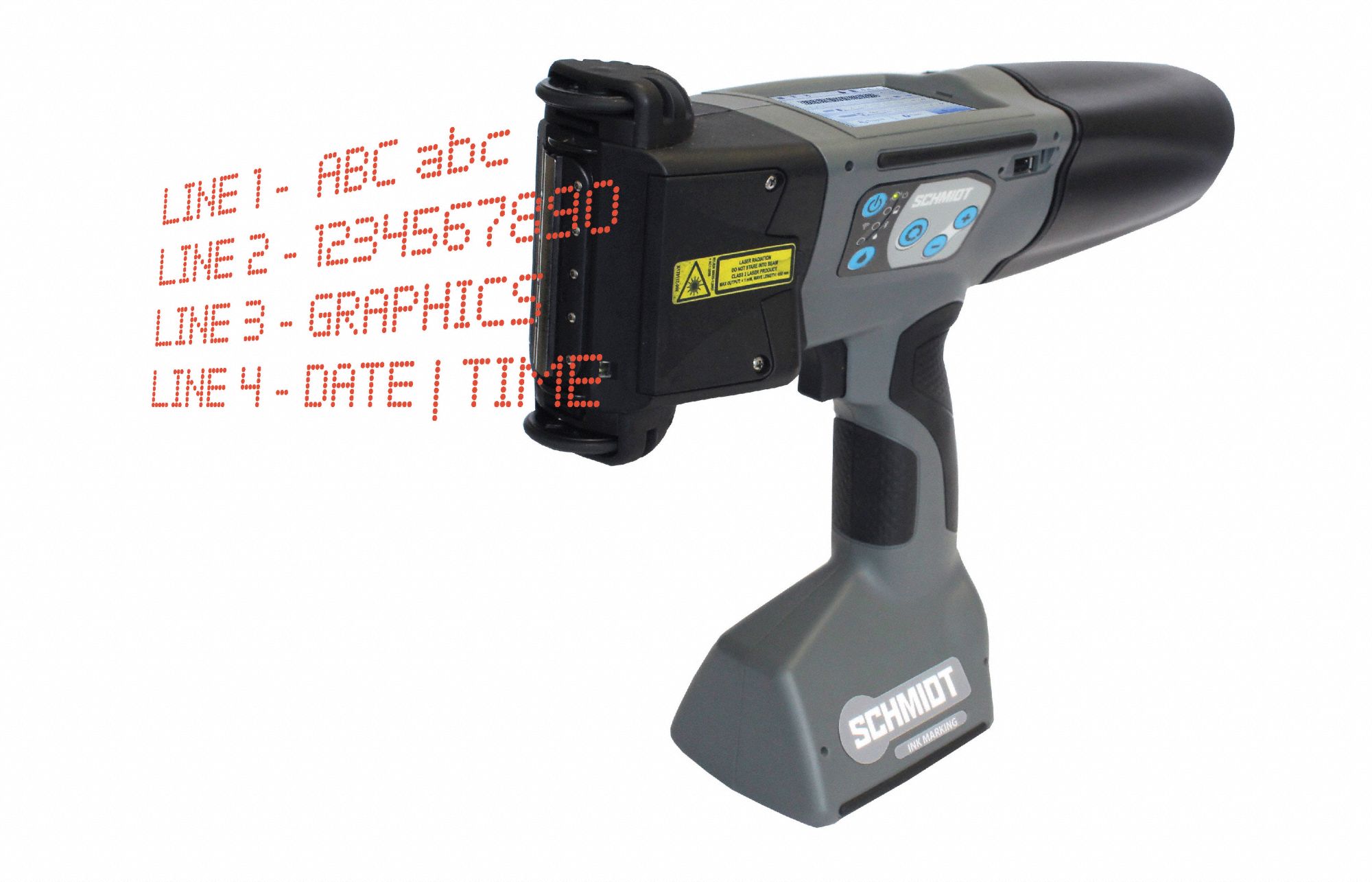 2 13 64 In 4 Lines Of Print Handheld Inkjet Coder 4r68 Ebs260 Whtace Grainger