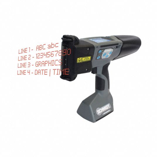 Ebs Handheld Inkjet Coder 2 13 64 In 4 Lines Of Print Black Pt To 158 Pt Font Size 4r67 Ebs260 Blkace Grainger
