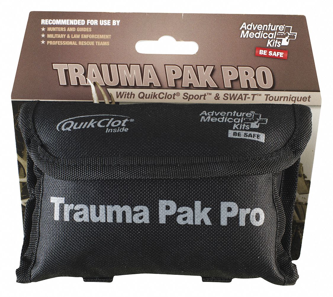 Emergency Medical Kit: Trauma Kit, 6 Components, Black