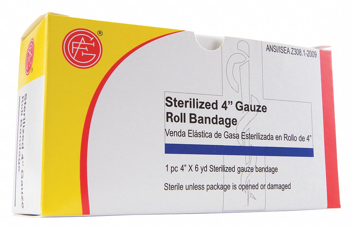GRAINGER APPROVED Gauze Wrap, Box, Sterile, Gauze, ANSI 2015 482W66