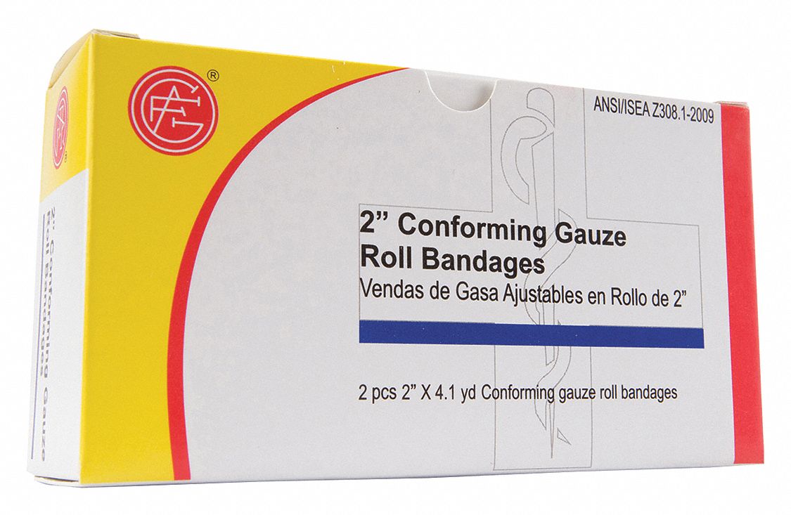 Gauze Wrap: 4 1/8 yd Dressing Lg, 2 in Dressing Wd, Gauze, Sterile, 2 PK