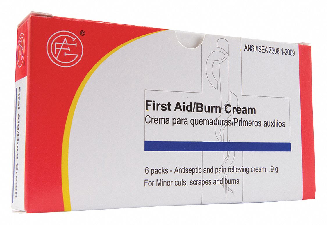 GRAINGER APPROVED Burn Cream, Cream, Box, Wrapped Packets, 0.35 oz, PK
