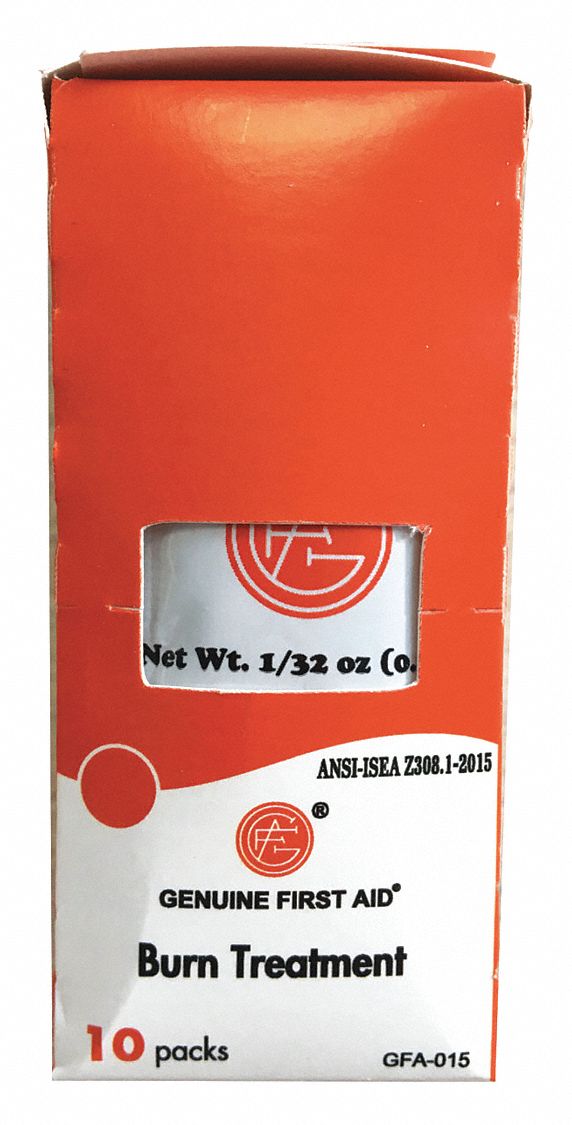 GRAINGER APPROVED Burn Cream, Cream, Box, Wrapped Packets, 0.35 oz, PK