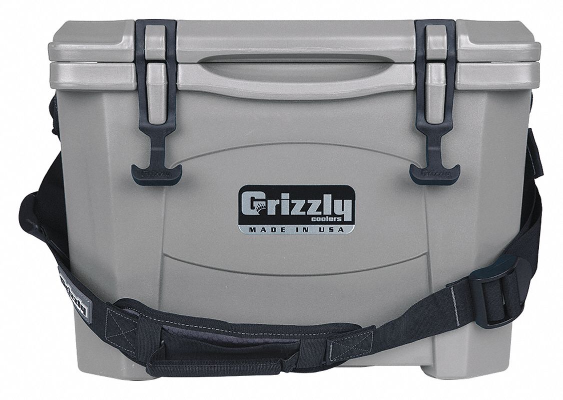 Marine Chest Cooler: Gray, 15 Cans, 15 qt Cooler Capacity, 4 day Ice Retention