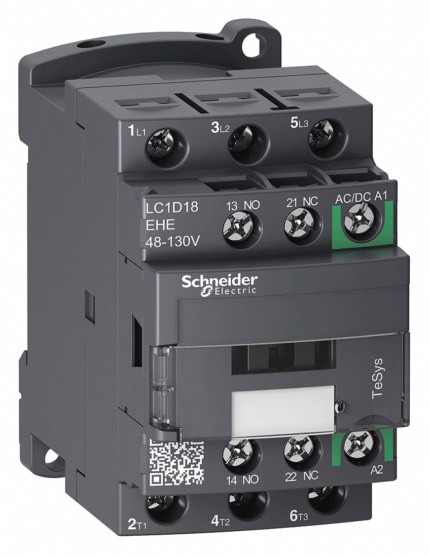 SCHNEIDER ELECTRIC 48 to 130V AC/DC IEC Contactor; No. of
