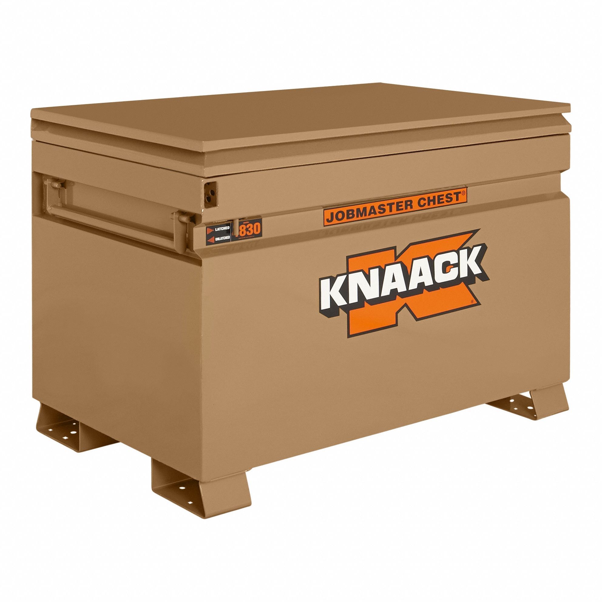 Chest-Style Jobsite Box: 48 in W x 30 in D x 29 in H, 25.25 cu ft, Tan