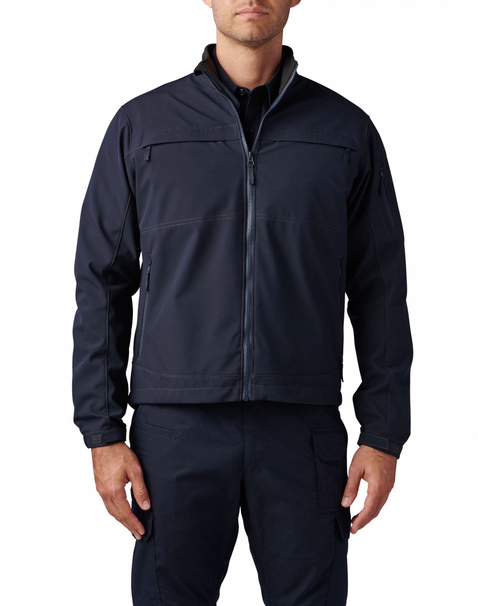 Jacket: 3XL, Gen, Navy, 100% Polyester Material, Zipper