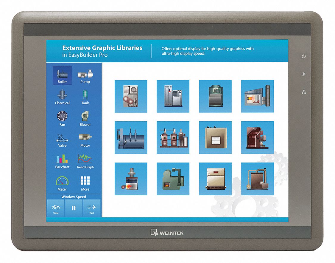 Graphical Touch Panel: TFT Color, Ethernet/RS232, 256 Mb Flash/256 Mb RAM, 1024 x 768 Pixels