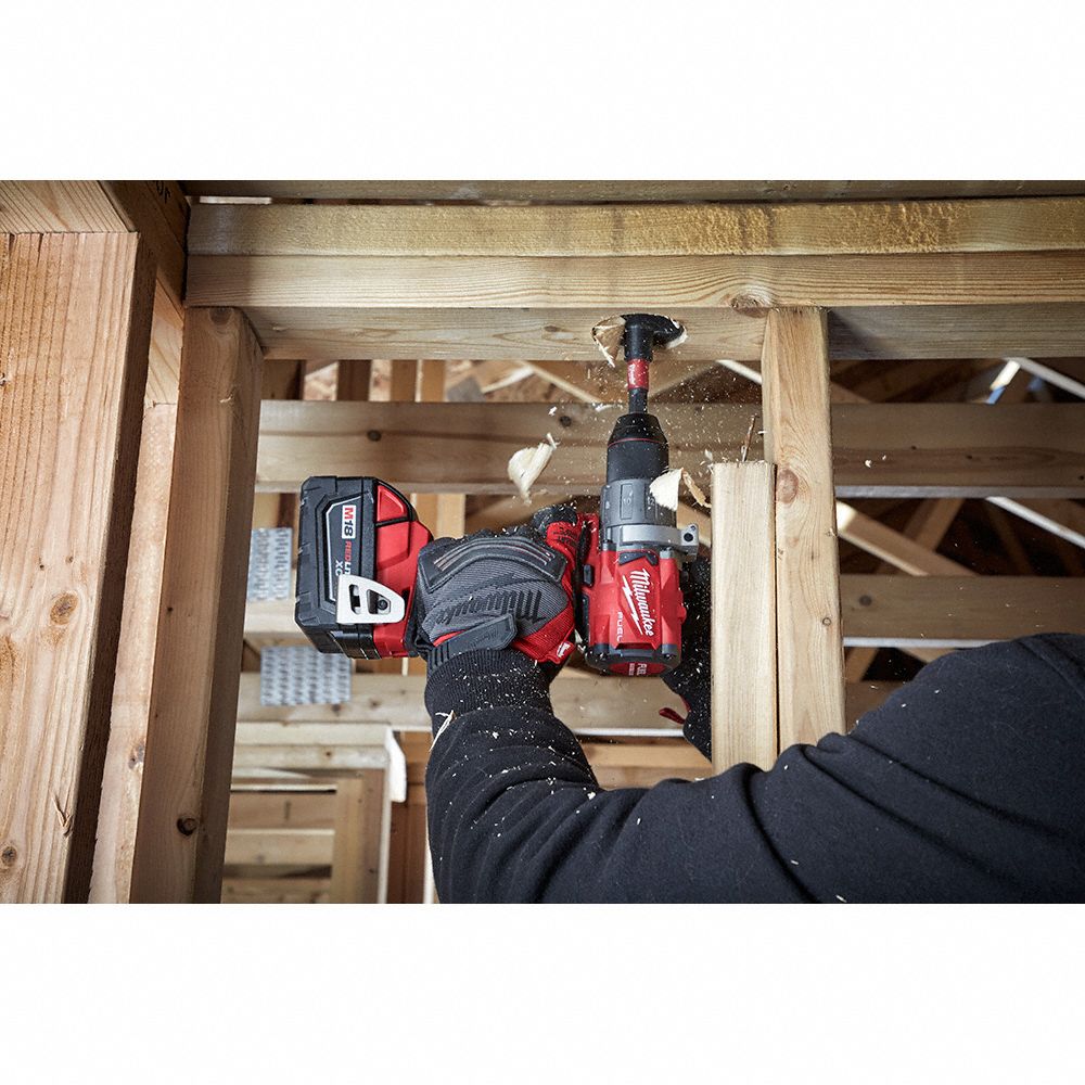 MILWAUKEE Cordless Hammer Drill: 18V DC, Compact Premium, 1/2 in Chuck ...