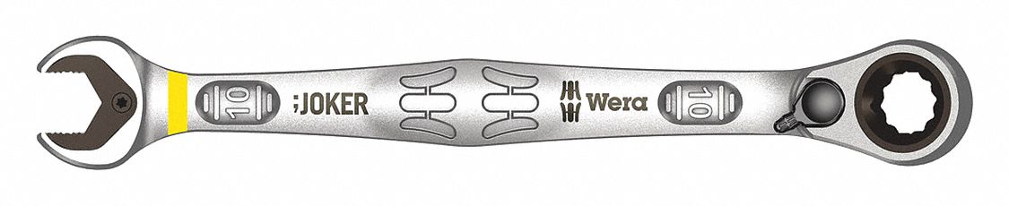 COMBINATION WRENCH, ALLOY STEEL, NICKEL CHROME, 25/64 IN HEAD SIZE, 6¼ IN OVERALL L, OFFSET