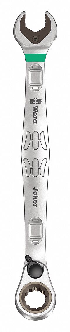 Combination Wrench: Alloy Steel, Nickel Chrome, 33/64 in Head Size, 7 in Overall Lg, Offset