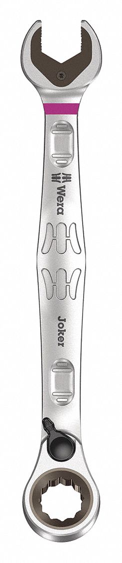 Combination Wrench: Alloy Steel, Nickel Chrome, 35/64 in Head Size, 7 1/4 in Overall Lg, Offset
