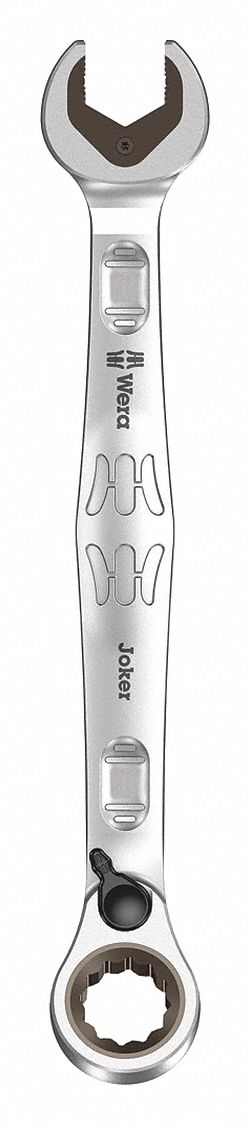 Combination Wrench: Alloy Steel, Nickel Chrome, 19/32 in Head Size, 7 3/4 in Overall Lg, Offset