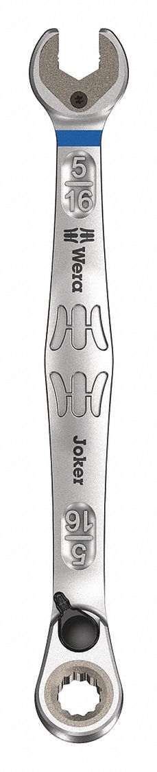Combination Wrench: Alloy Steel, Nickel Chrome, 5/16 in Head Size, 5 5/8 in Overall Lg, Offset
