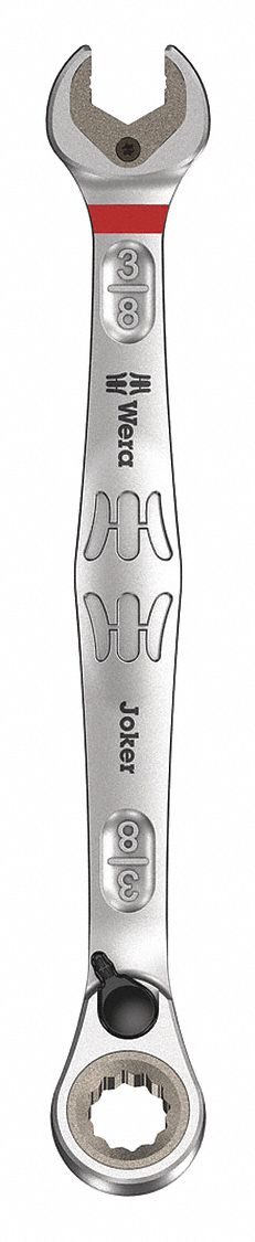 Combination Wrench: Alloy Steel, Nickel Chrome, 3/8 in Head Size, 6 1/4 in Overall Lg, Offset