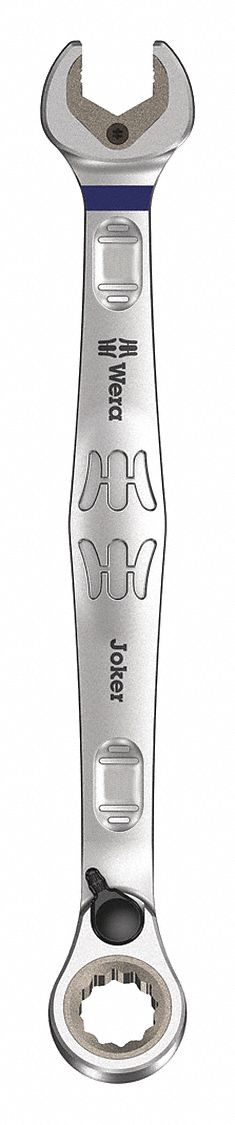 Combination Wrench: Alloy Steel, Nickel Chrome, 7/16 in Head Size, 6 3/8 in Overall Lg, Offset