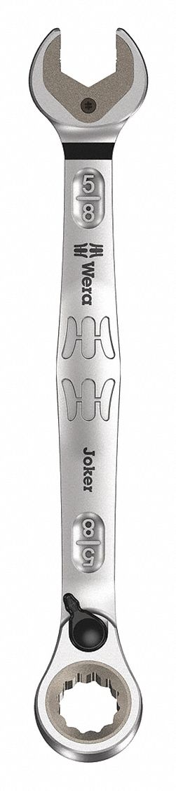 Combination Wrench: Alloy Steel, Nickel Chrome, 5/8 in Head Size, 8 3/8 in Overall Lg, Offset