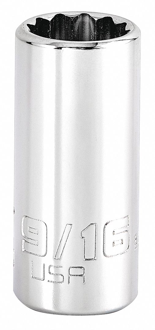 Socket, Stl, 12P9/16in,