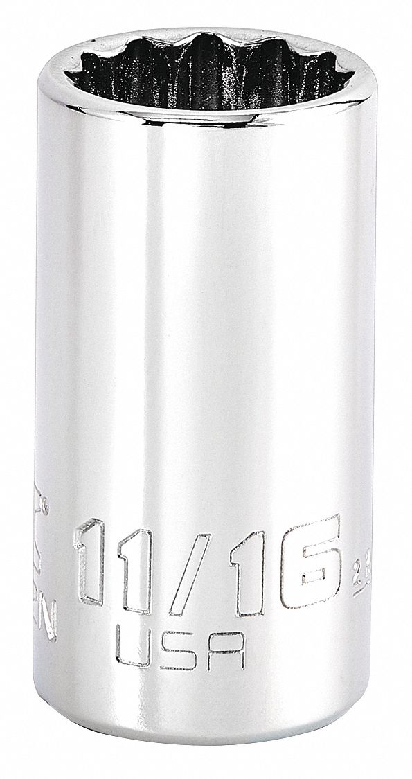 Socket, Stl, 12P11/16in,