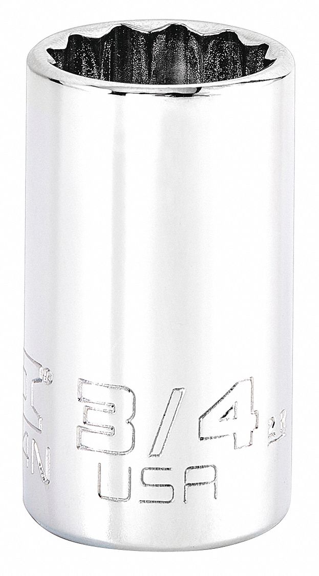 Socket, Stl, 12P3/4in,