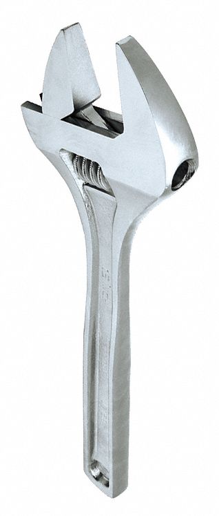 ADJ. WRENCH,ALLOY STEEL,CHROME,15IN
