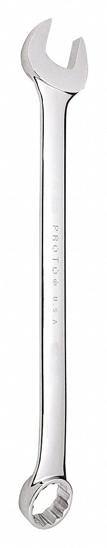 Combination Wrench: Alloy Steel, Chrome, 1 5/16 in Head Size, 17 5/8 in Overall Lg, Offset