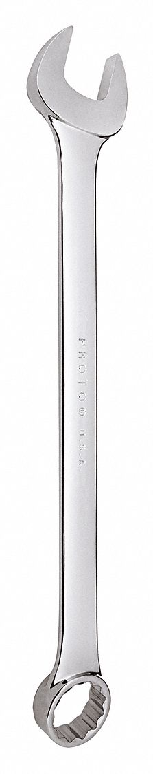 Combination Wrench: Alloy Steel, Nickel Chrome, 1 7/16 in Head Size, 19 1/4 in Overall Lg
