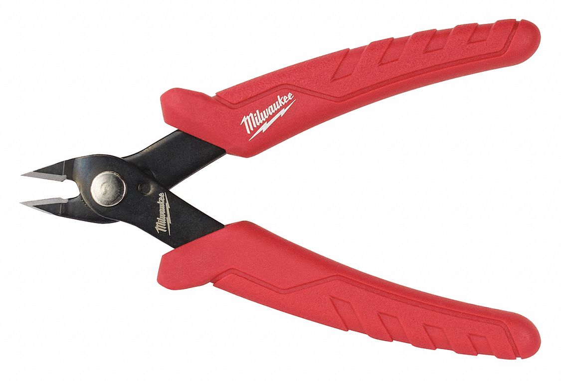 DIAGONAL CUTTING PLIERS, STEEL, RED STANDARD HANDLE, NON-SPARKING, SPRING RETURN OPENING, 5 IN L, 0.13 LB
