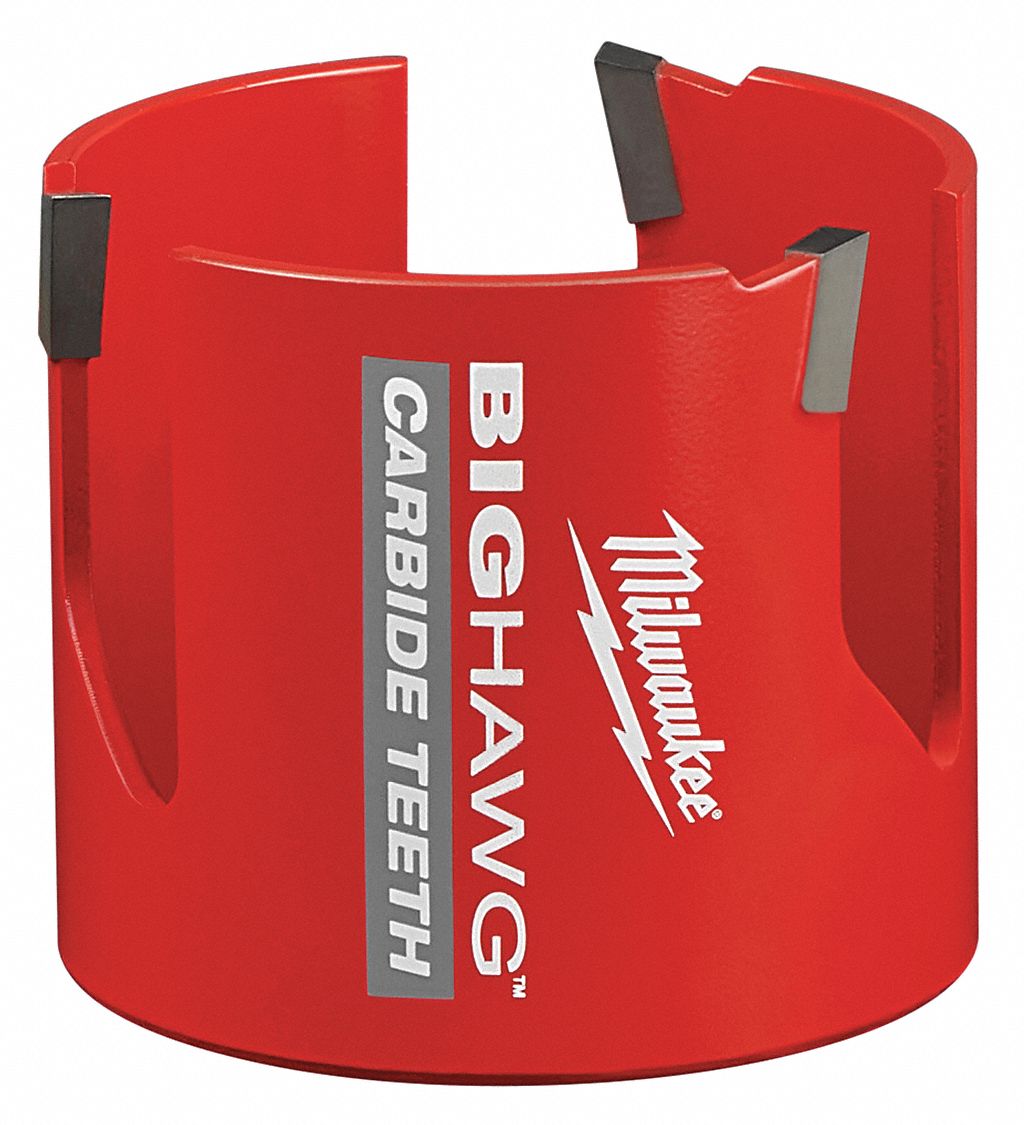 MILWAUKEE Hole Cutter, Primary Material Application Wood, BiMetal Tooth Material, 3 in Saw Dia
