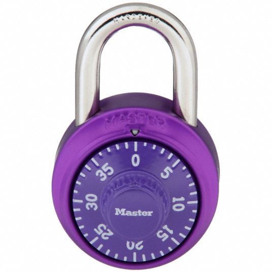 Master Lock Dial Combination Padlock, Purple