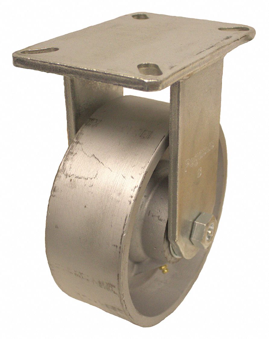 GRAINGER APPROVED Kingpinless Plate Caster 10 in Wheel Dia., 5400 lb