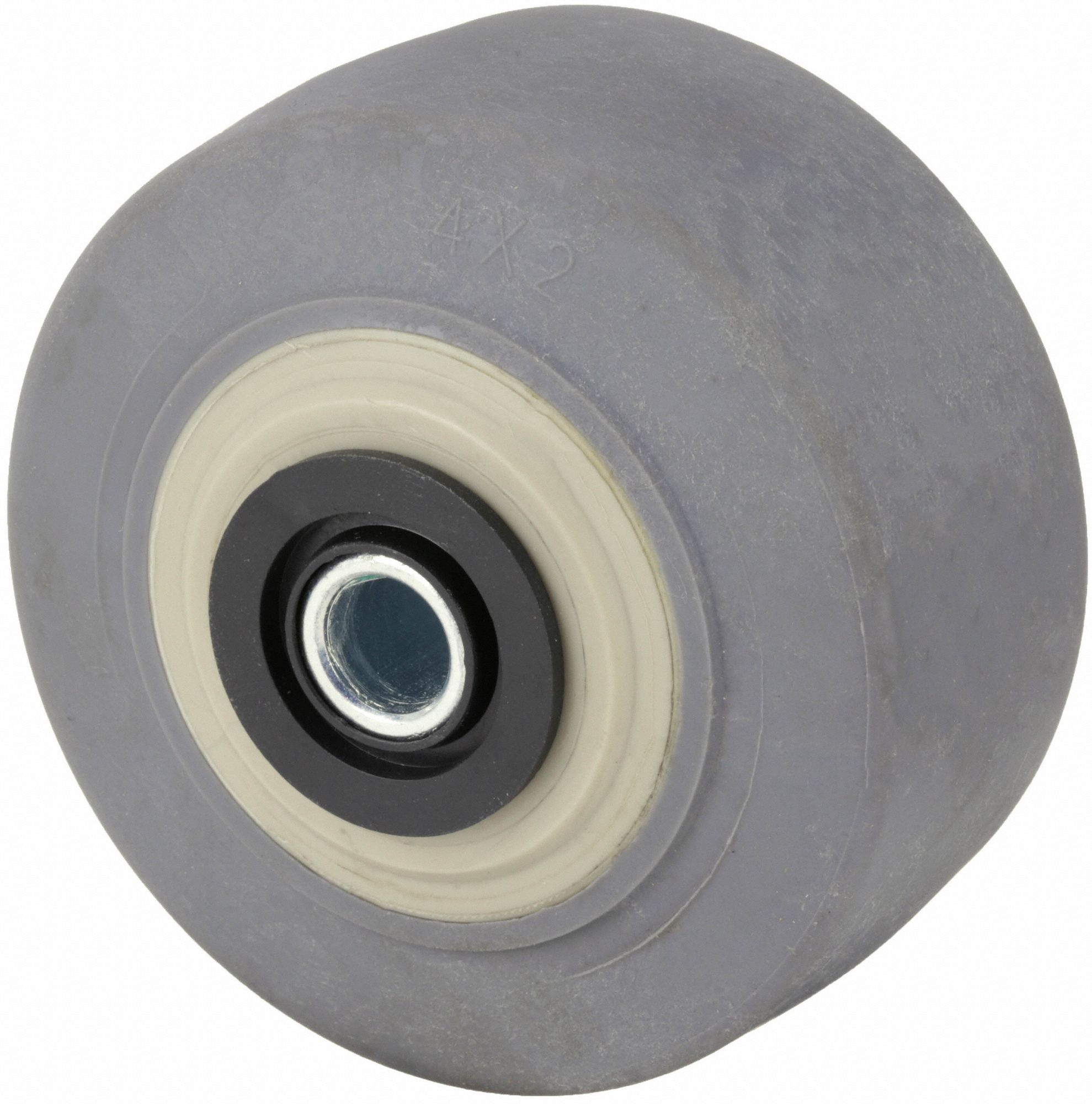 NONMARKING RUBBER TREAD ON PLASTIC CORE WHEEL, 4 IN WHEEL DIAMETER, 2 IN WHEEL W