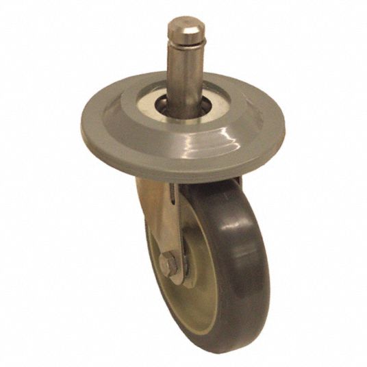 GRAINGER APPROVED WallProtecting FrictionRing Stem Caster, 5 in Wheel