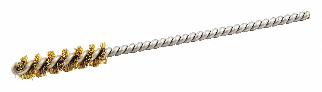 ROUND TUBE BRUSH, SINGLE STEM, STAINLESS STEEL, ¼ IN DIAMETER, 0.004 IN FILL DIAMETER