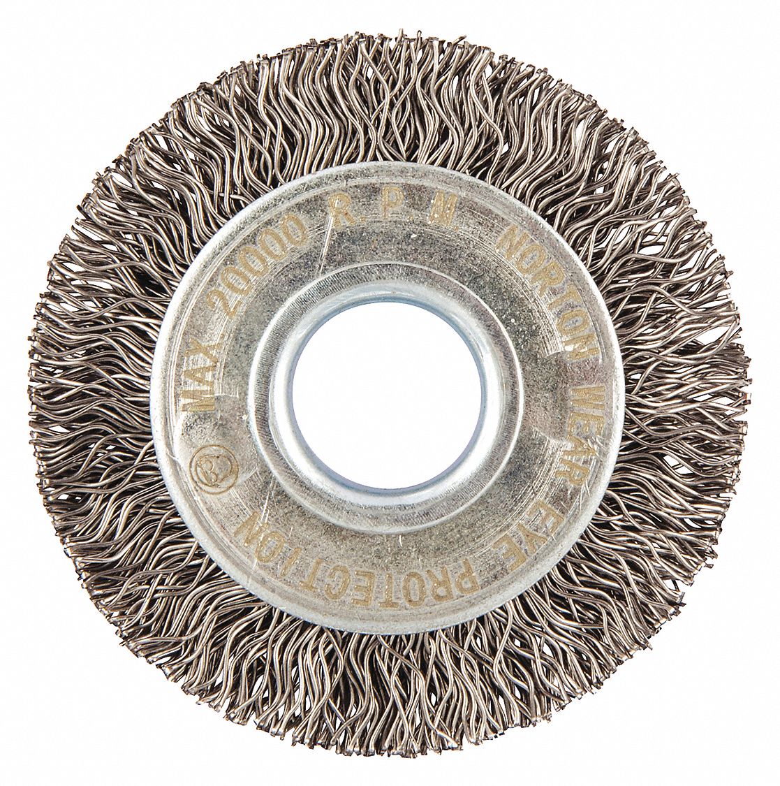 Wire Wheel Brush, Crimped, Carbon Steel