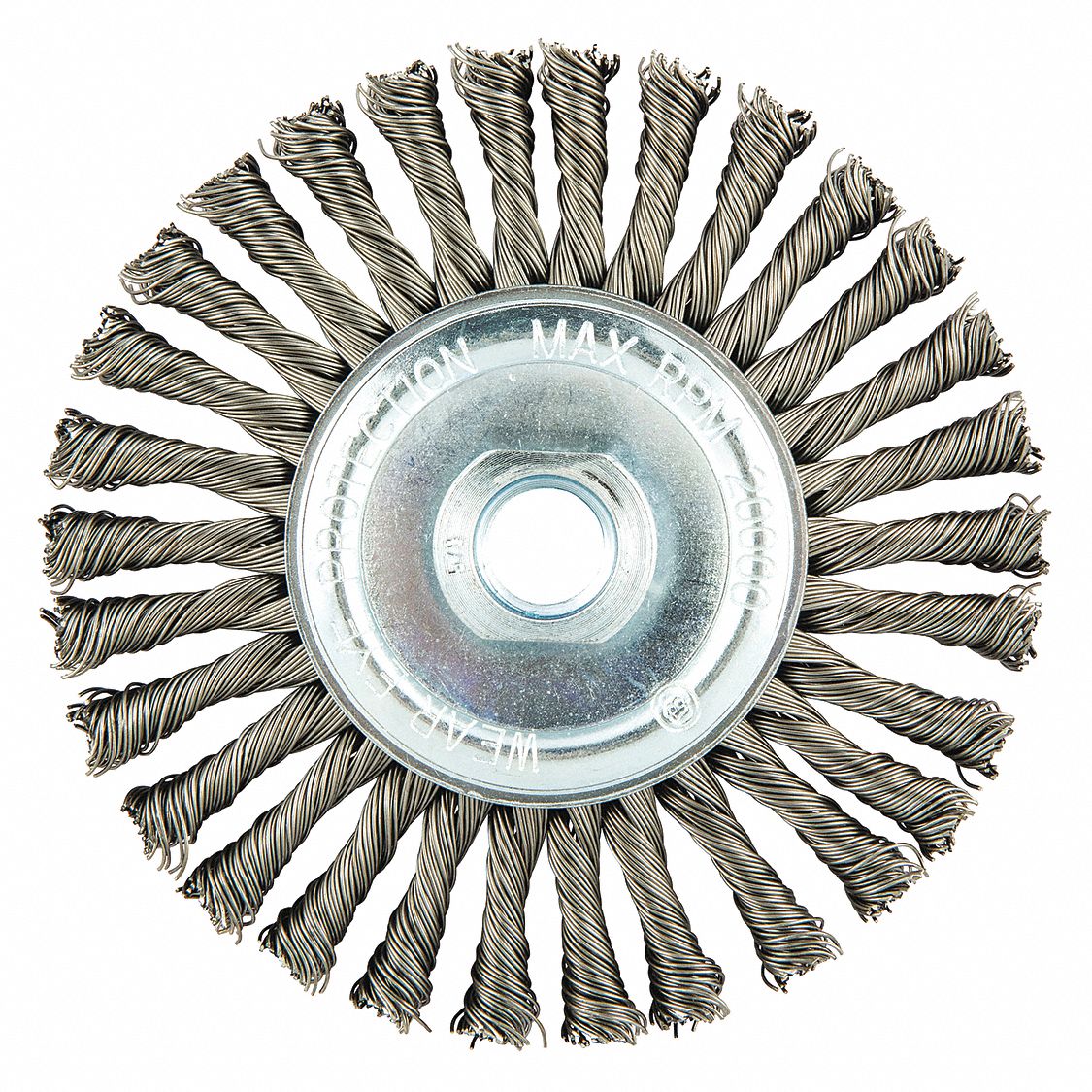 WIRE WHEEL BRUSH,TWISTED,CARBON STEEL