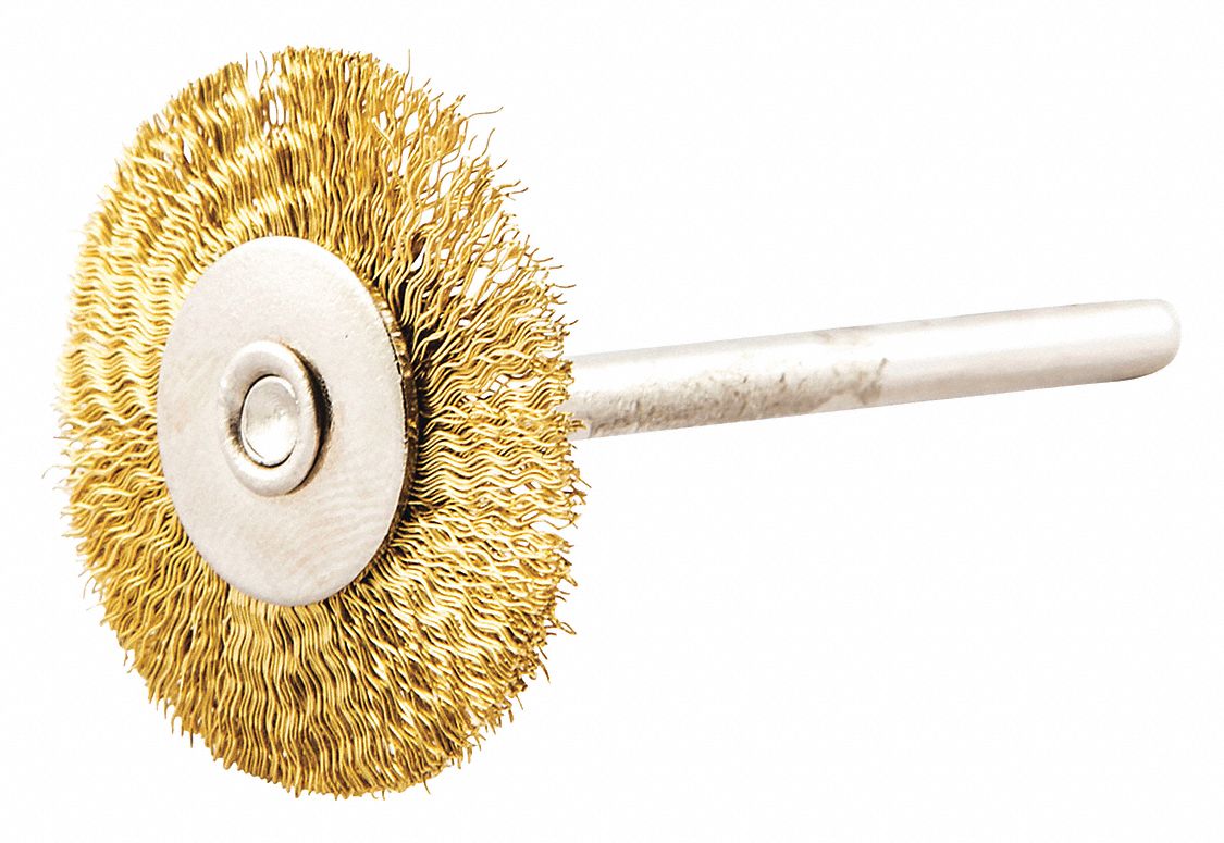 NORTON, 3/4 in Brush Dia., No Arbor Arbor Hole, Wire Wheel Brush