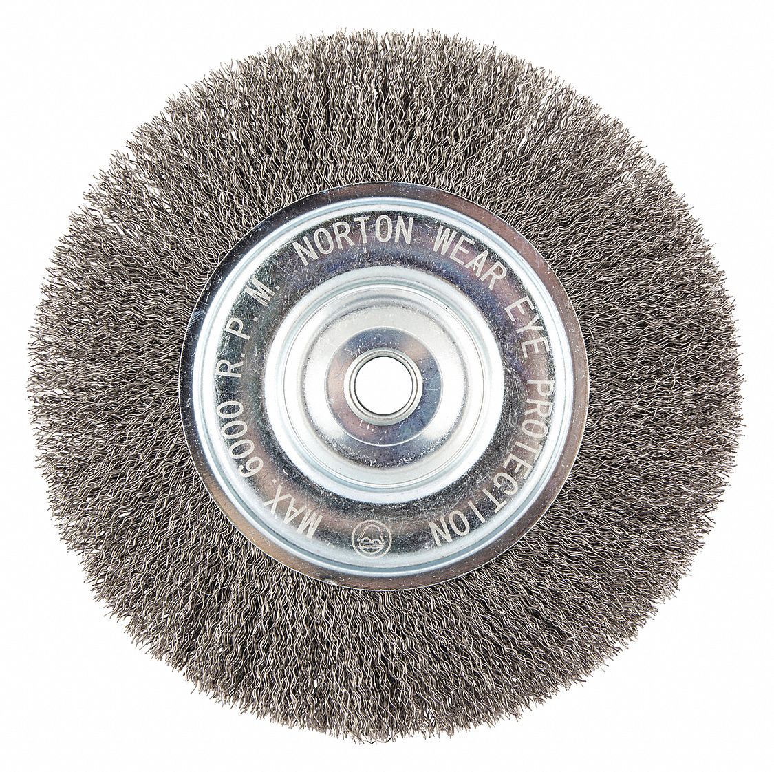 WIRE WHEEL BRUSH,CRIMPED,CARBON STEEL