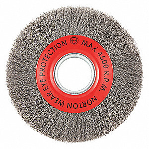 WIRE WHEEL BRUSH,CRIMPED,CARBON STEEL