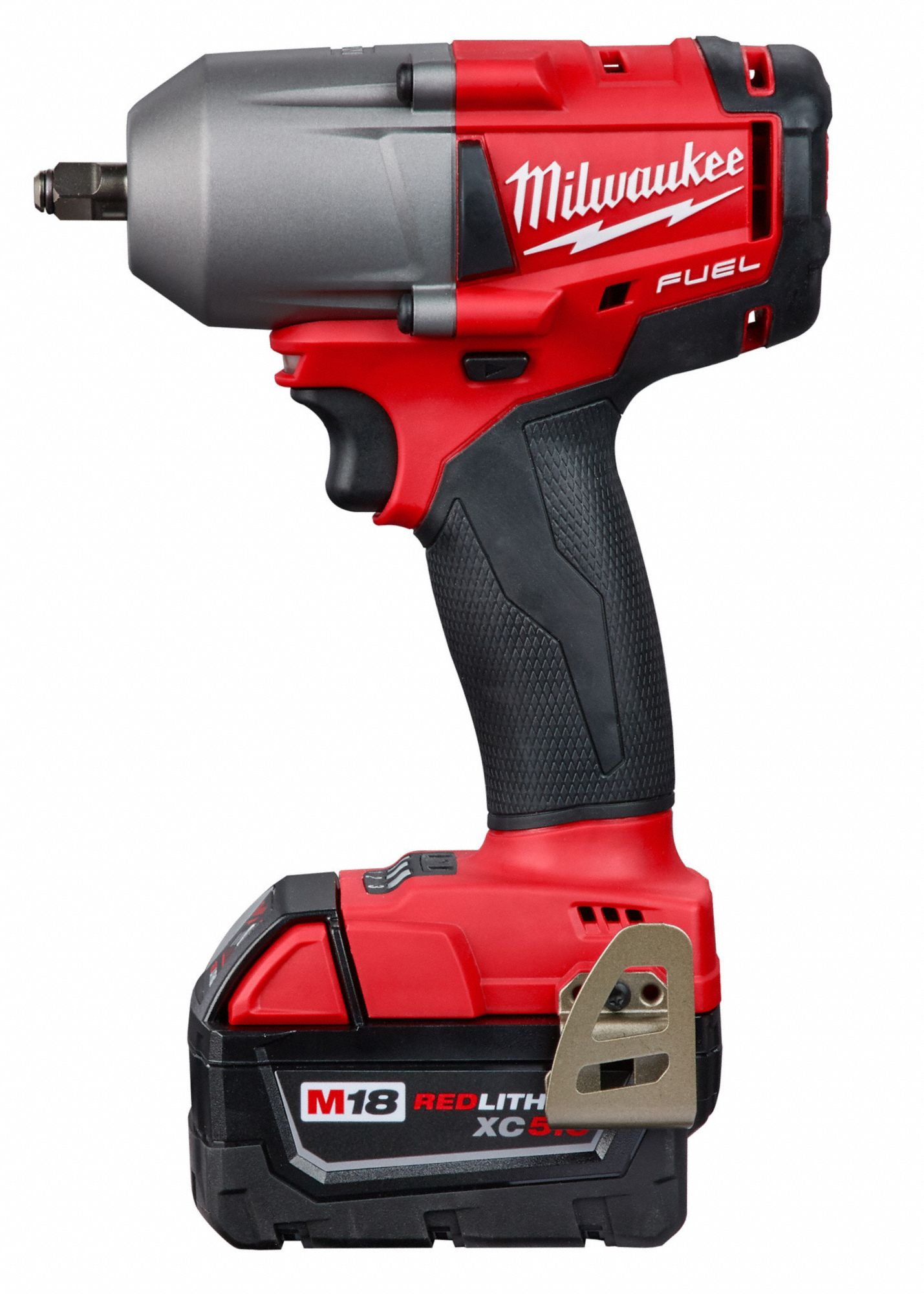 MILWAUKEE Cordless, Impact Wrench, 18V DC, 600 ft-lb Breakaway Torque ...